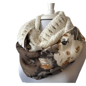 Collection Eighteen Infinity Crochet Cottagecore Floral Winter Scarf Fall Boho